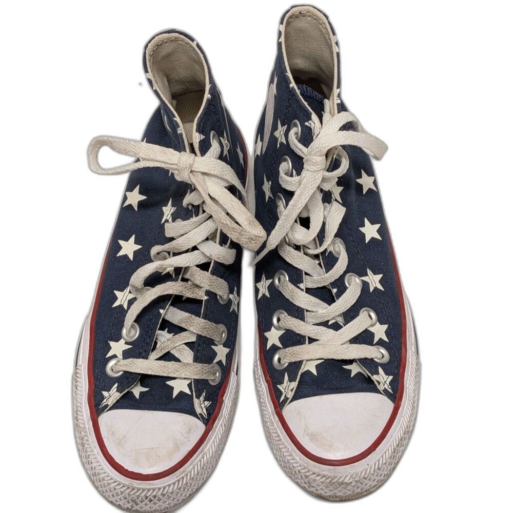 Converse All Star High Top Blue and White Stars Men's 4 Women's 6 UK 4 EU 36.5